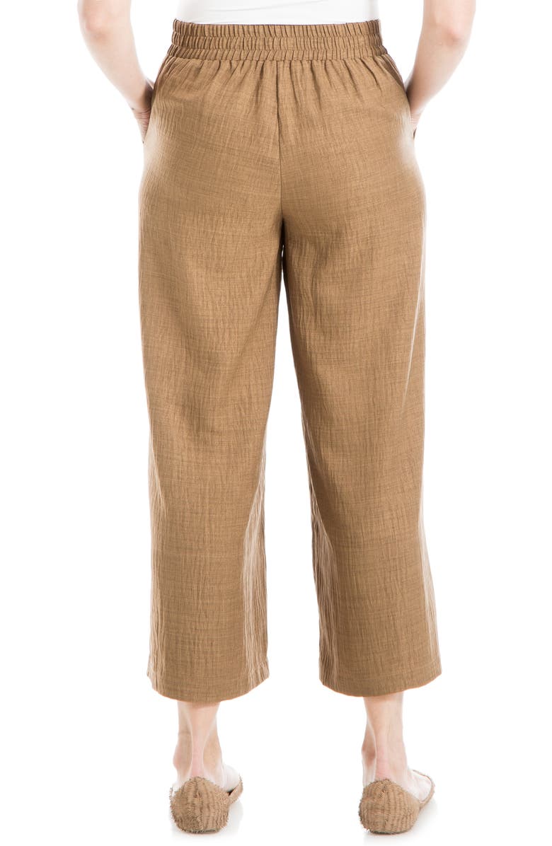 MAX STUDIO Textured Wide Leg Pants, Alternate, color, Brown