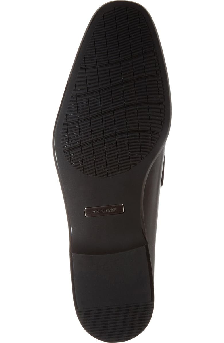 Magnanni Rafa II Apron Toe Bit Loafer, Alternate, color, Black Leather