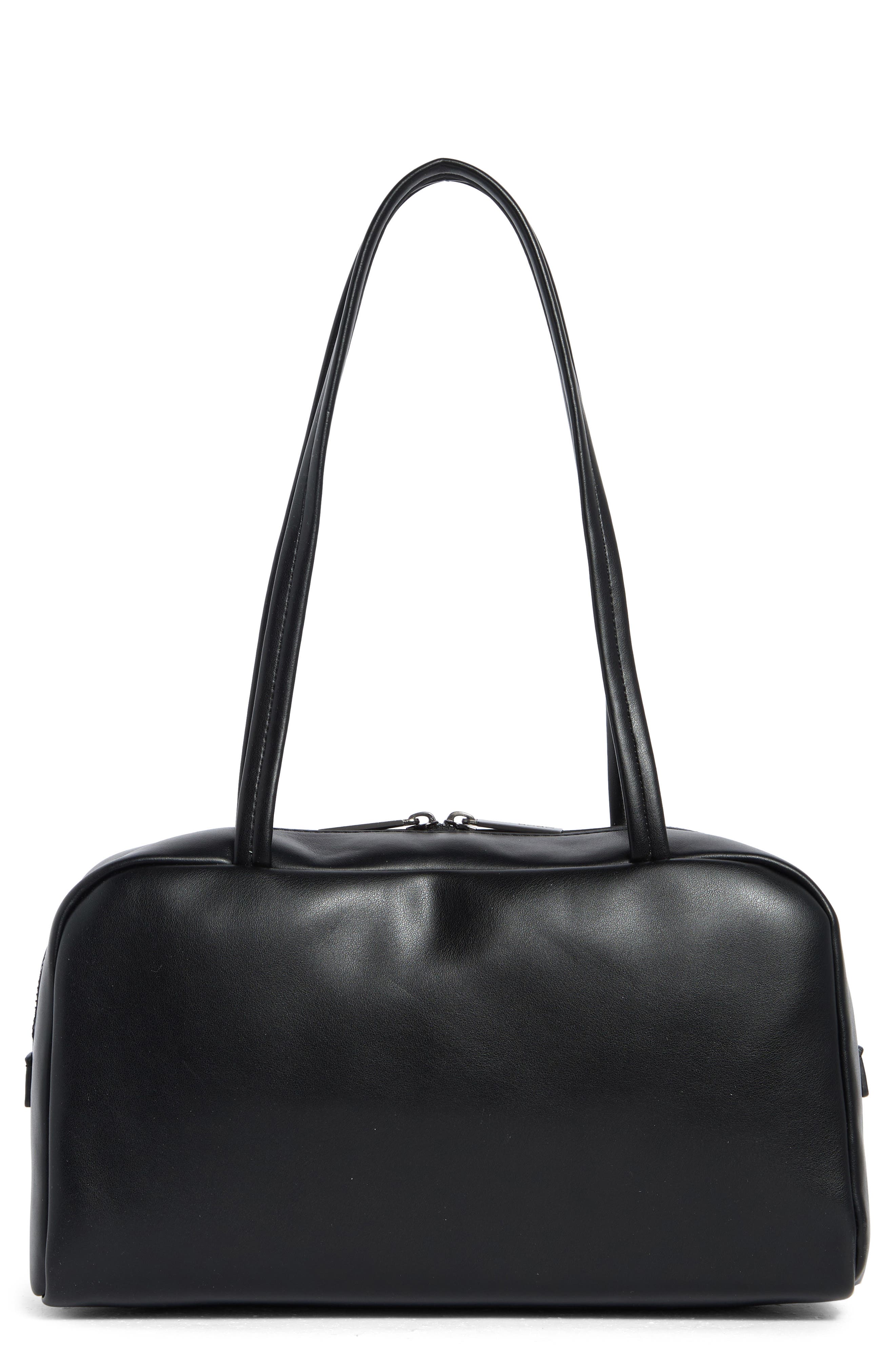 Bowler Faux Leather Shoulder Bag
