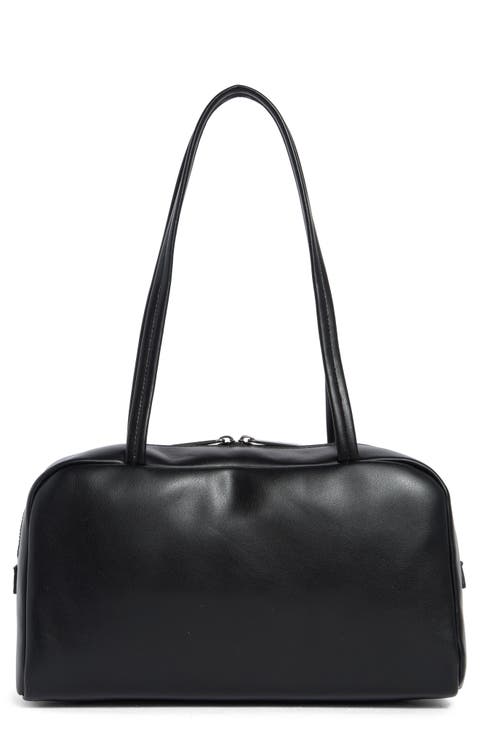Bowler Faux Leather Shoulder Bag