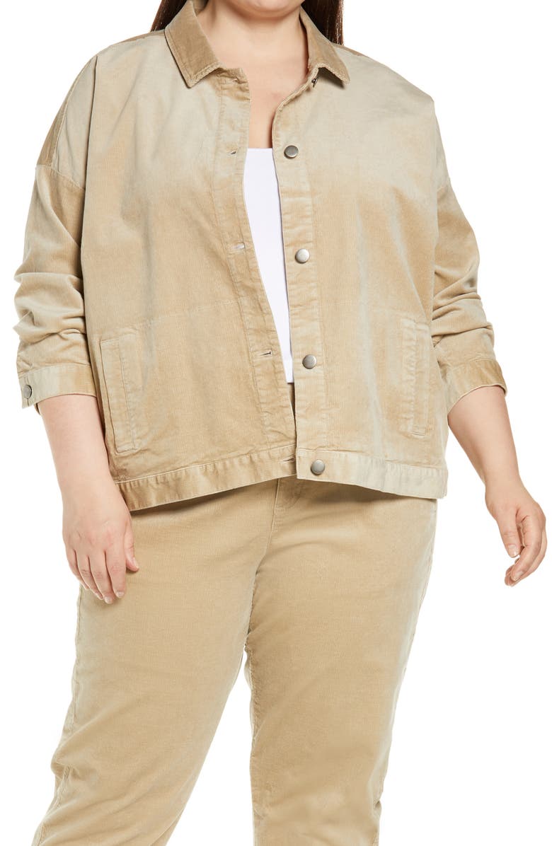 Eileen Fisher Classic Collar Corduroy Jacket, Main, color,