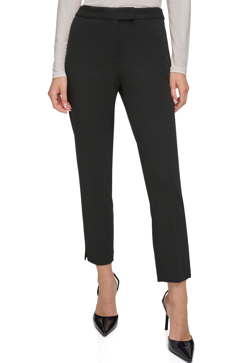 Foundation Slim Leg Career Pants, Main, color, BLACK