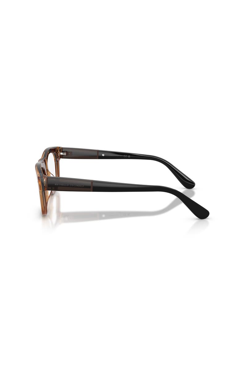 Brunello Cucinelli 53mm Rectangle optical glasses, Alternate, color, Black