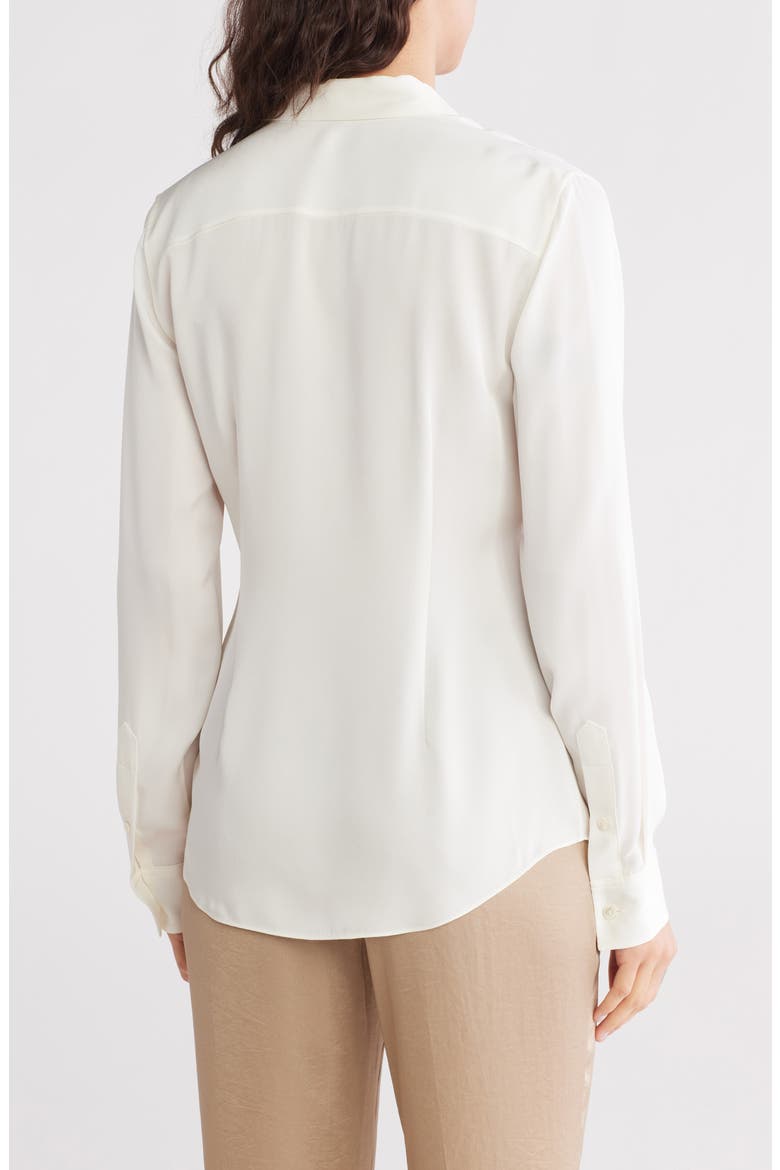 Silk Button-Up Shirt, Alternate, color, IVORY