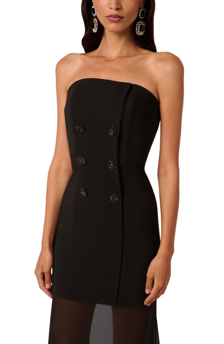 LIV FOSTER Ally Crepe Strapless Gown, Alternate, color, 