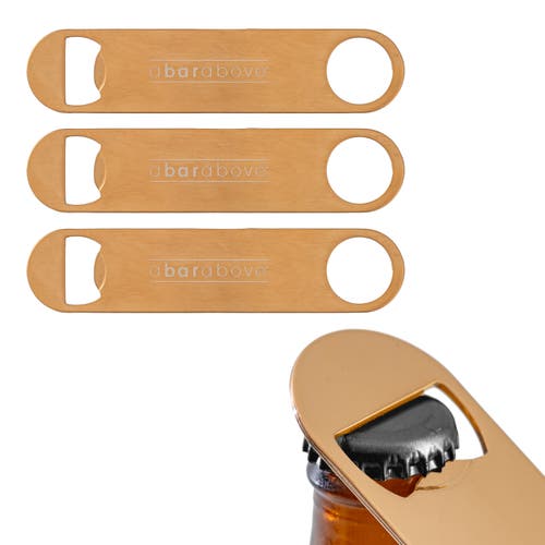 A Bar Above Antique Copper Bar Blade Bottle Opener, 3 Pack In Antique Copper