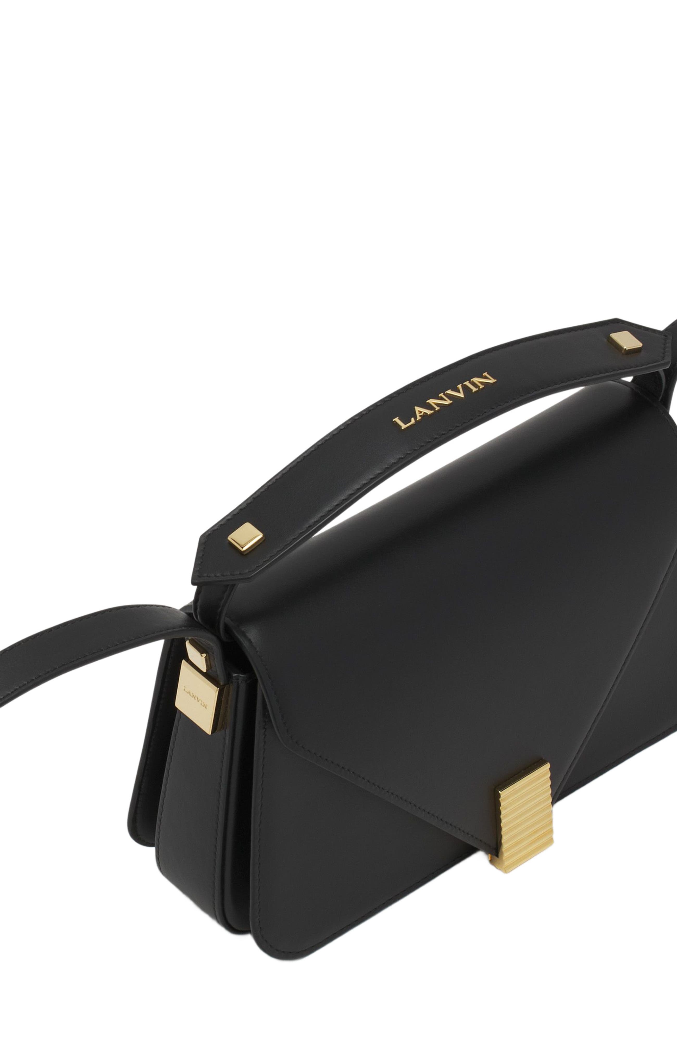 Lanvin Concerto Arpège Leather Bag, Alternate, color, Black