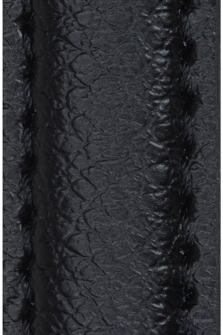 Three Keepers Slim Leather Belt, Alternate, color, BLACK LEATHER