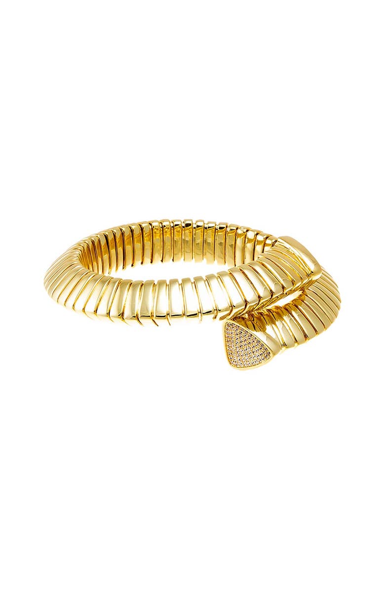 BY ADINA EDEN Pave Snake Chain Overlap Bracelet, Main, color,