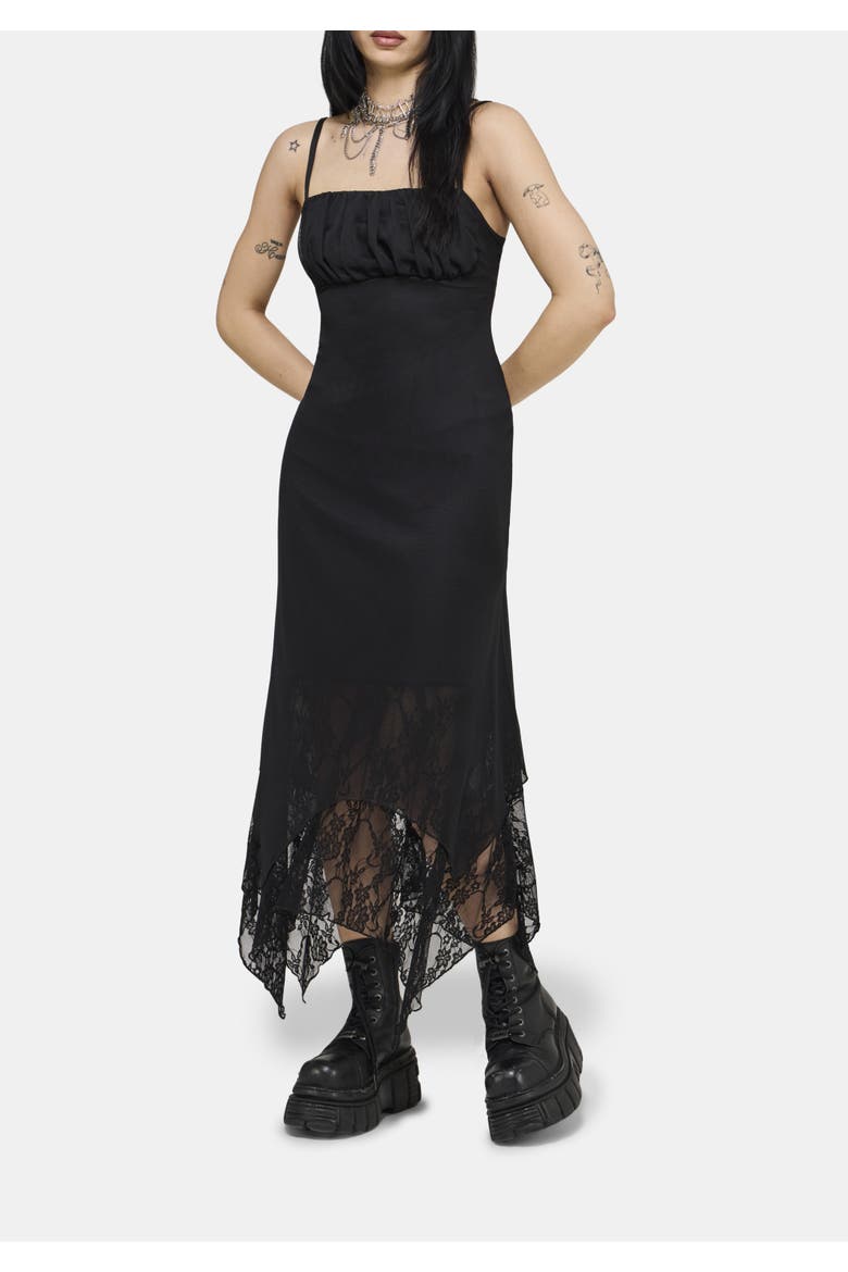 Druella Lace Cami Midaxi Dress, Main, color, Black