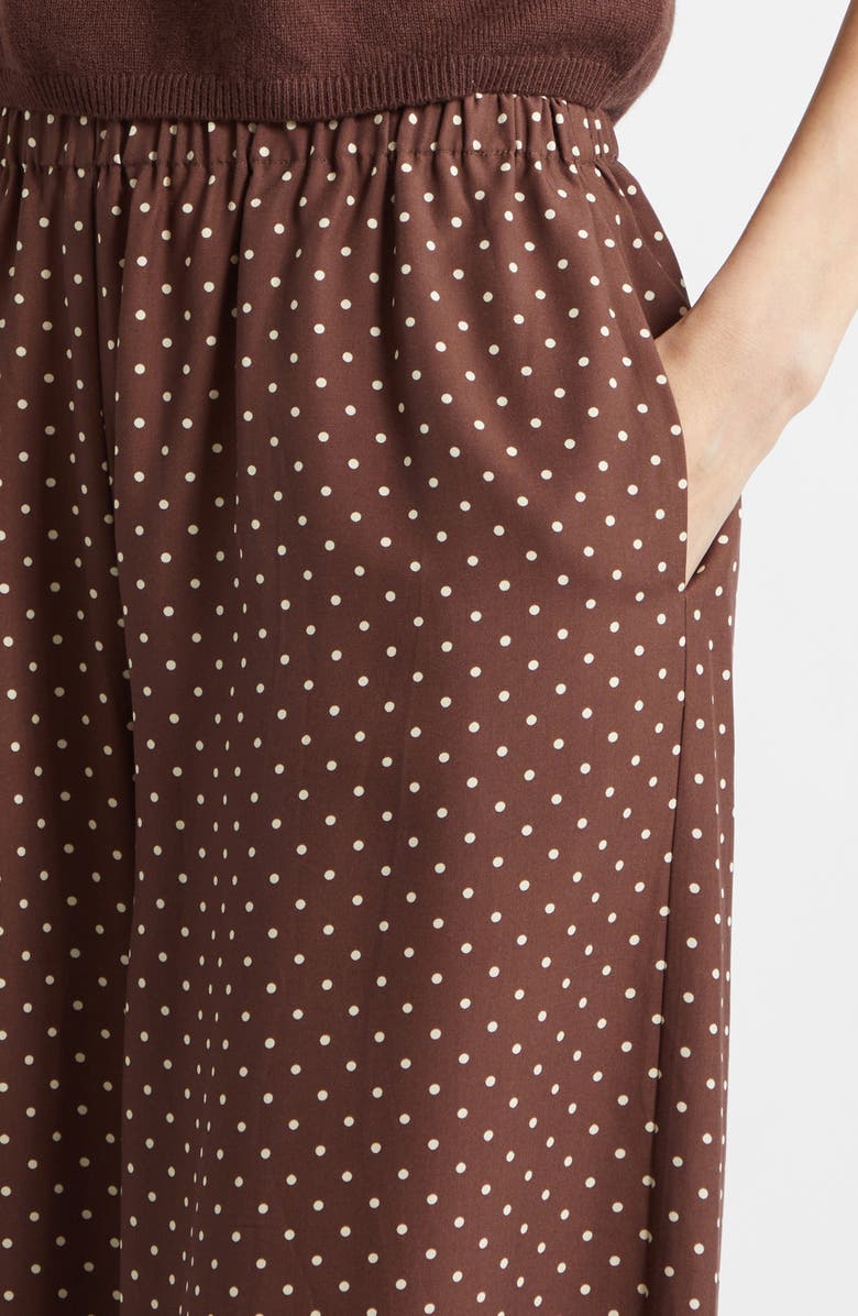 POSSE Evie Polka Dot Mid Rise Balloon Pants, Alternate, color, Chocolate Vanilla