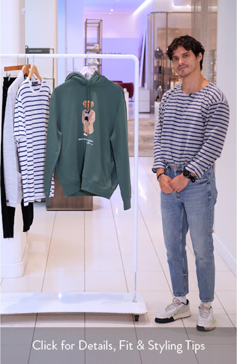 Polo Bear Fleece Graphic Hoodie, sales video thumbnail