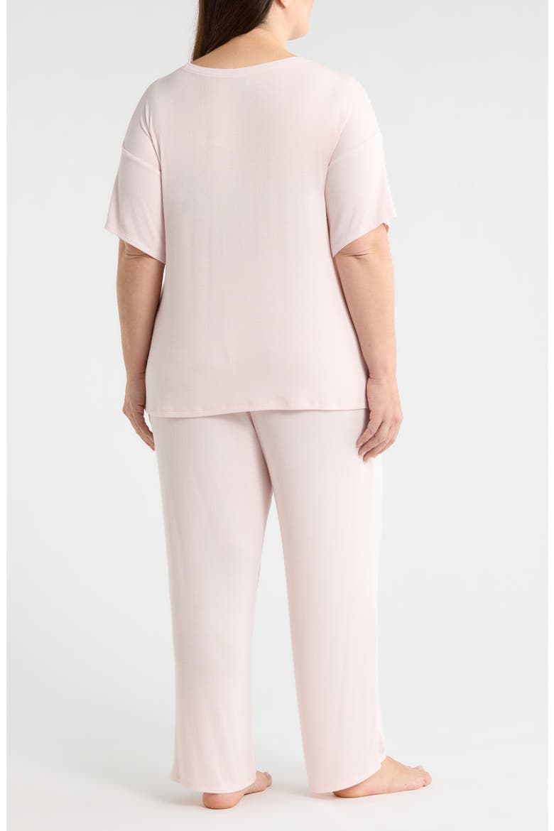 Moonlight Eco Easy Rib Pajamas, Alternate, color, PINK LOFT