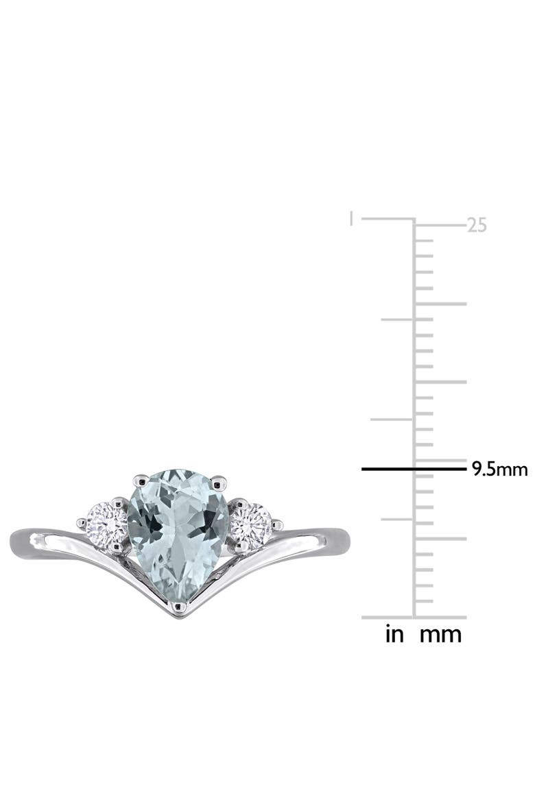 Aquamarine & Diamond Engagement Ring 14k, Alternate, color, Aquamarine