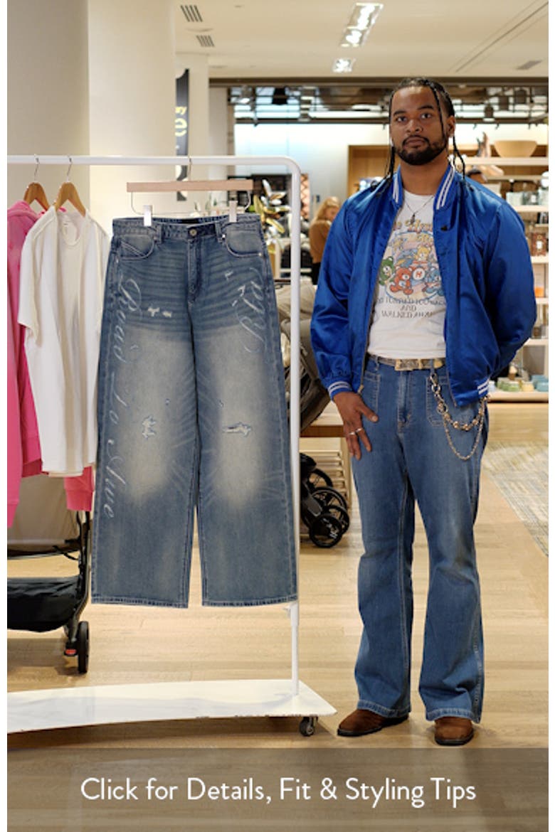 Franco Distressed Wide Leg Jeans video