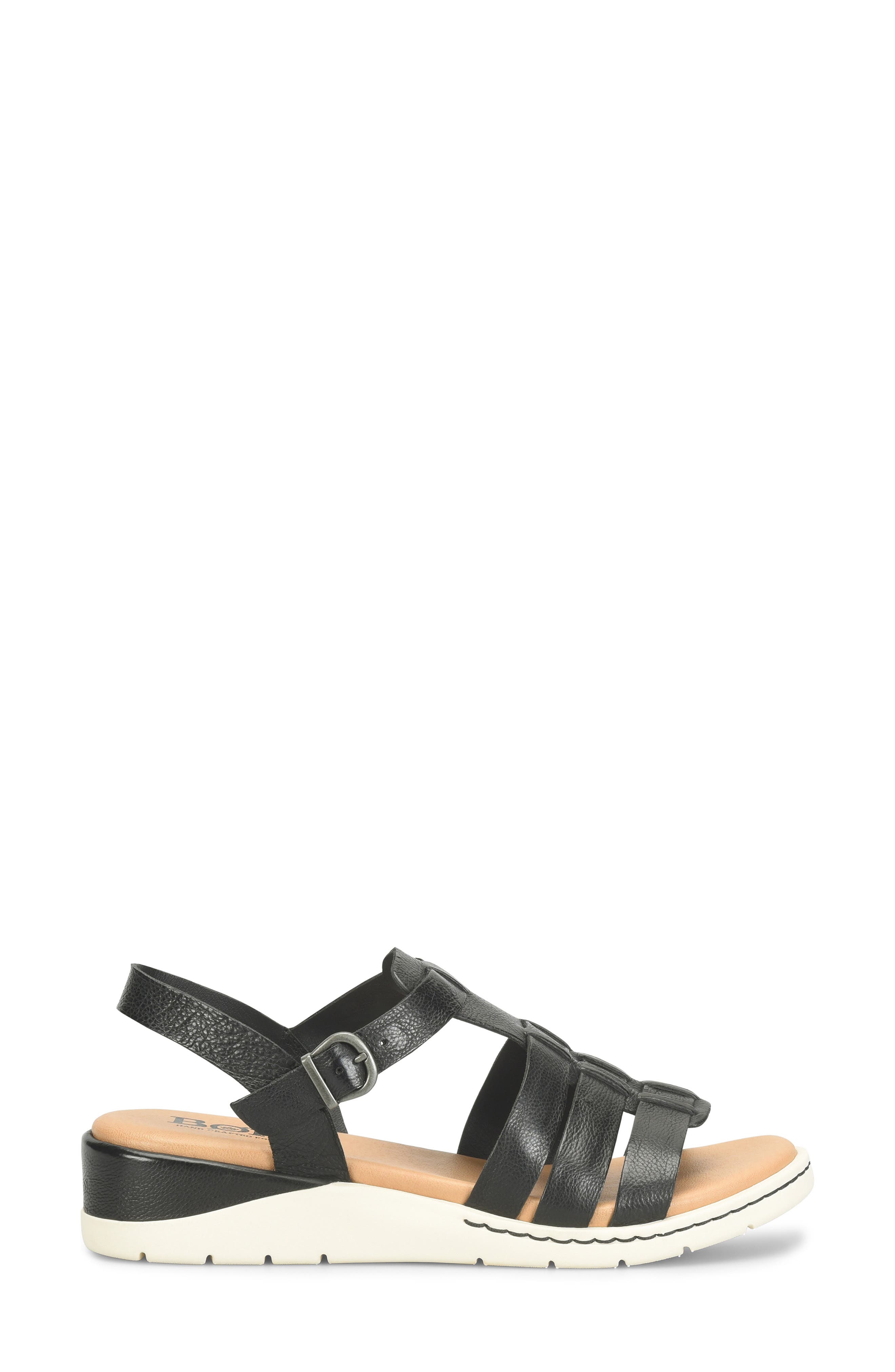 Marni Wedge Sandal, Alternate, color, BLACK LEATHER