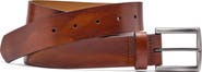 Johnston & Murphy Hand Stained Flat Edge Leather Belt