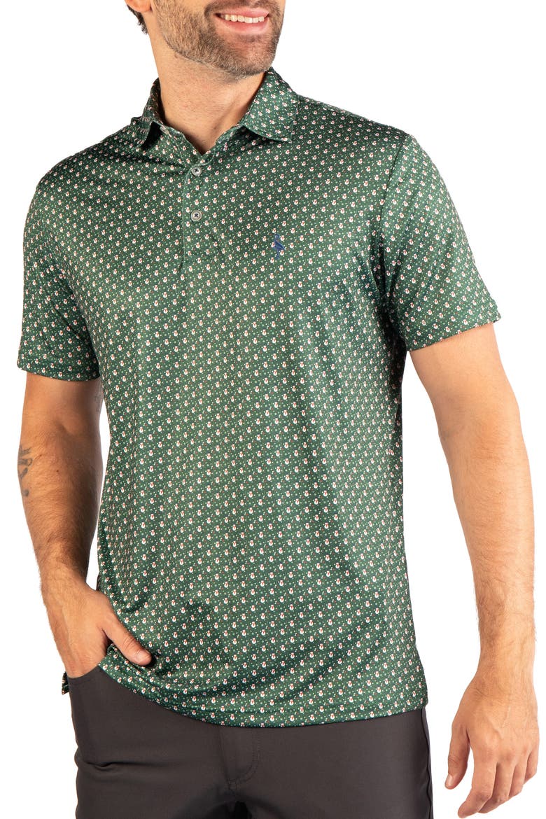 Snowmen Performance Polo, Alternate, color, HUNTER GREEN