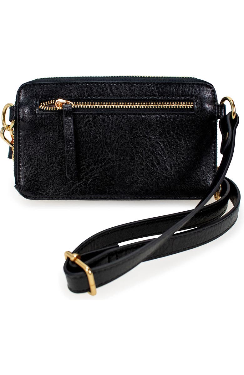 BADGLEY MISCHKA Madalyn Vegan Leather Pouch Belt Bag, Alternate, color, Black