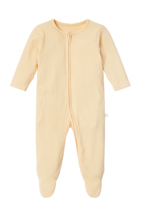 Floral Ribbed Two Way Zip-Up Sleepsuit (Baby)