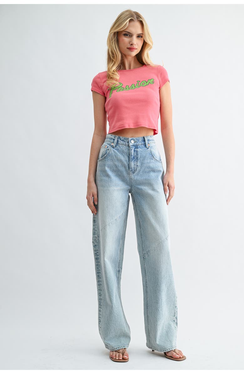 Jemina Denim The Arc Curve Pant, Alternate, color, Light Wash
