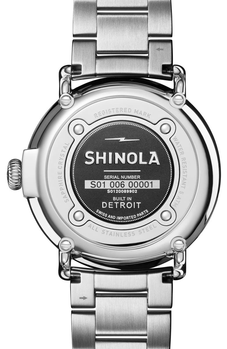 Shinola The Runwell Bracelet Watch, 47mm, Alternate, color, 