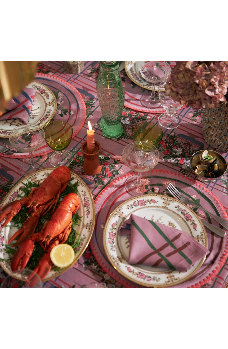 Sophie Williamson Design Tablecloth La Vie en Rose, Alternate, color, Pink