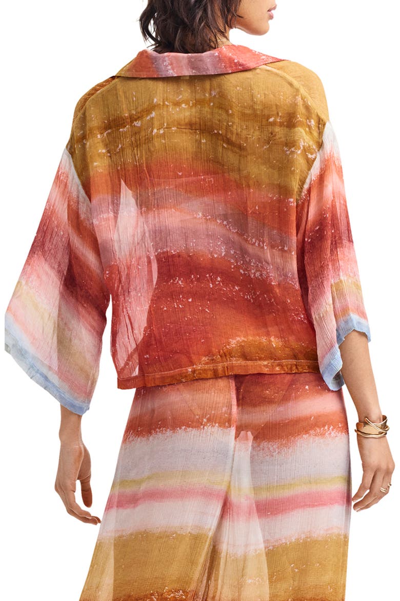 Petra Crop Button-Up Cover-Up Shirt, Alternate, color, TERRA FORMS