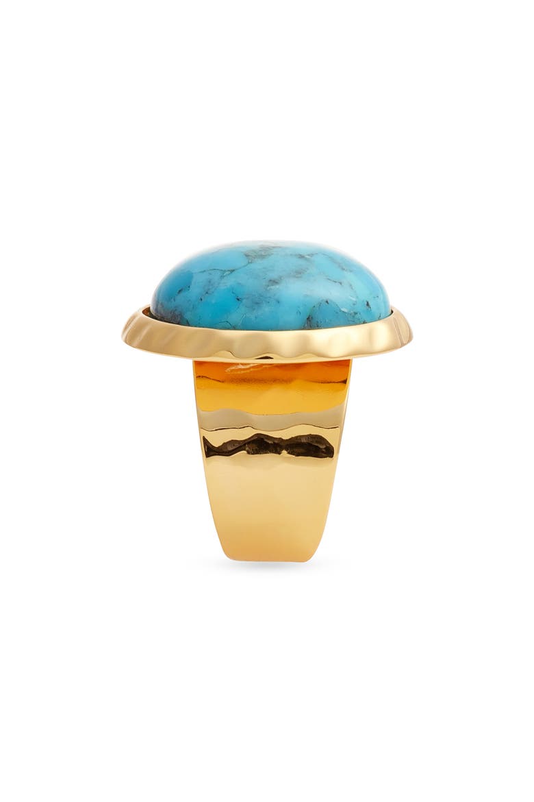 Semiprecious Stone Adjustable Ring, Alternate, color, TURQUOISE