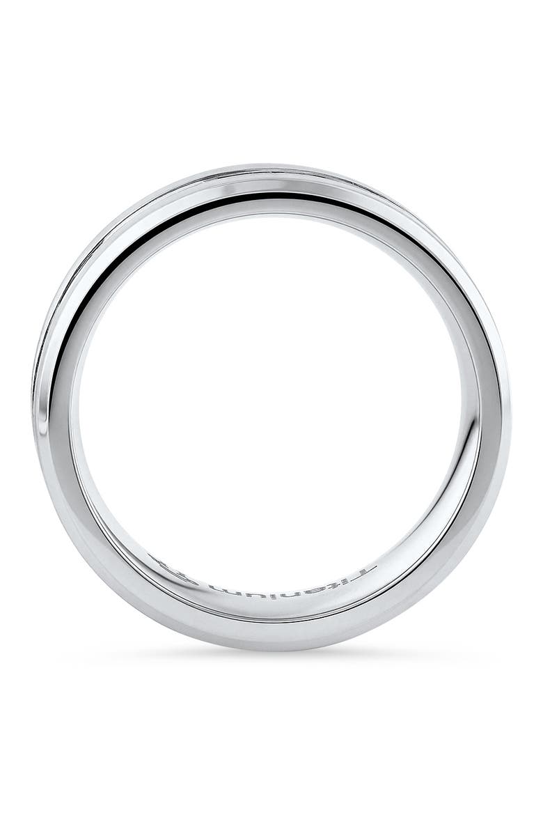 Men's 7/8ct Diamond 8mm Titanium Comfort Fit Ring Matted Wedding Band, Alternate, color, Titanium