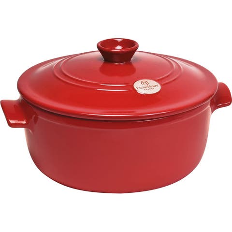 Flame Round Stewpot Dutch Oven, 5.5 Quart