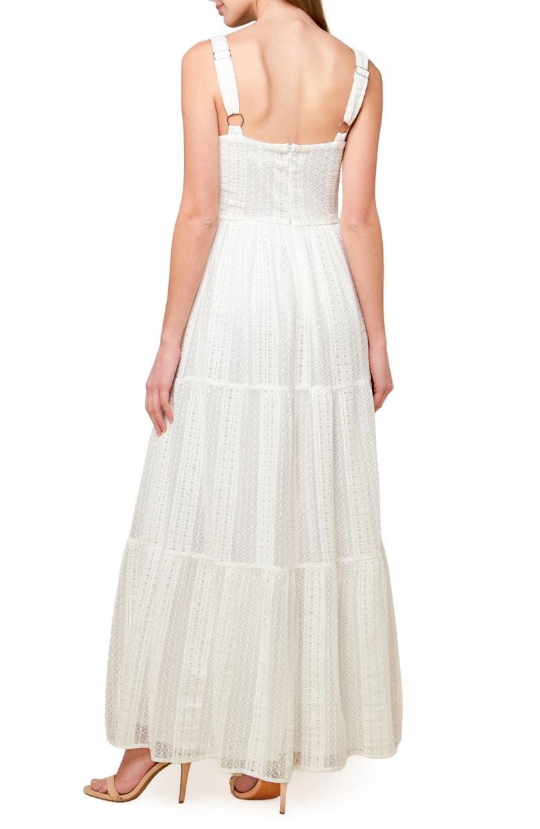 FLYING TOMATO Lace Maxi Dress, Alternate, color, Off White