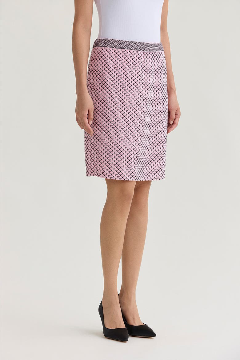 x Family Savvy Shell Stitch Straight Knit Skirt, Alternate, color, Perfect Pink/Black