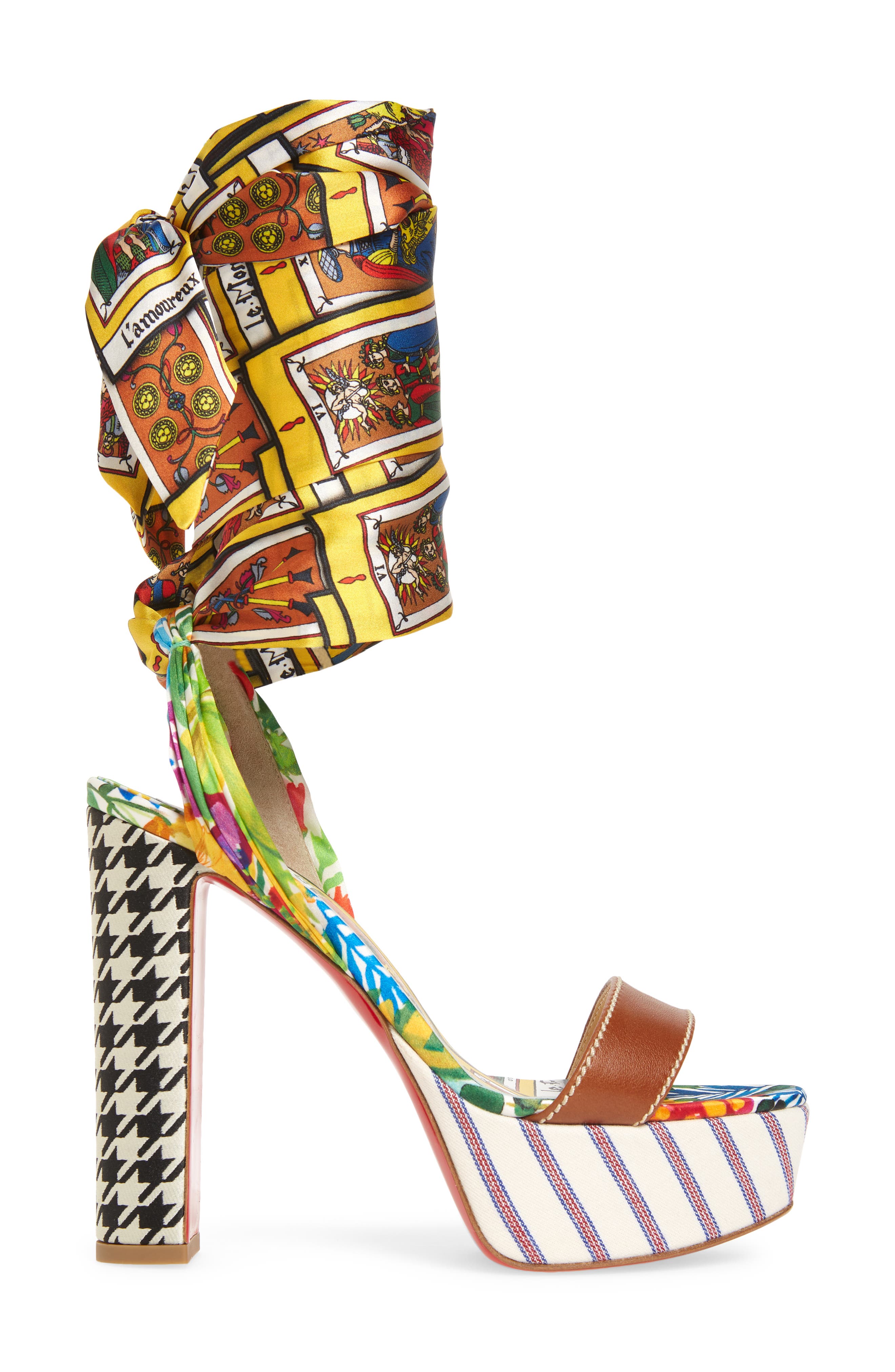 Sandale du Désert Alta Tarot Ankle Tie Platform Sandal, Alternate, color, VERSION MULTI