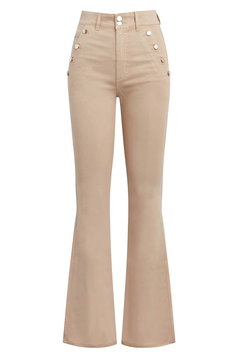 The Georgia Coated High Waist Bootcut Jeans, Main, color, MILK