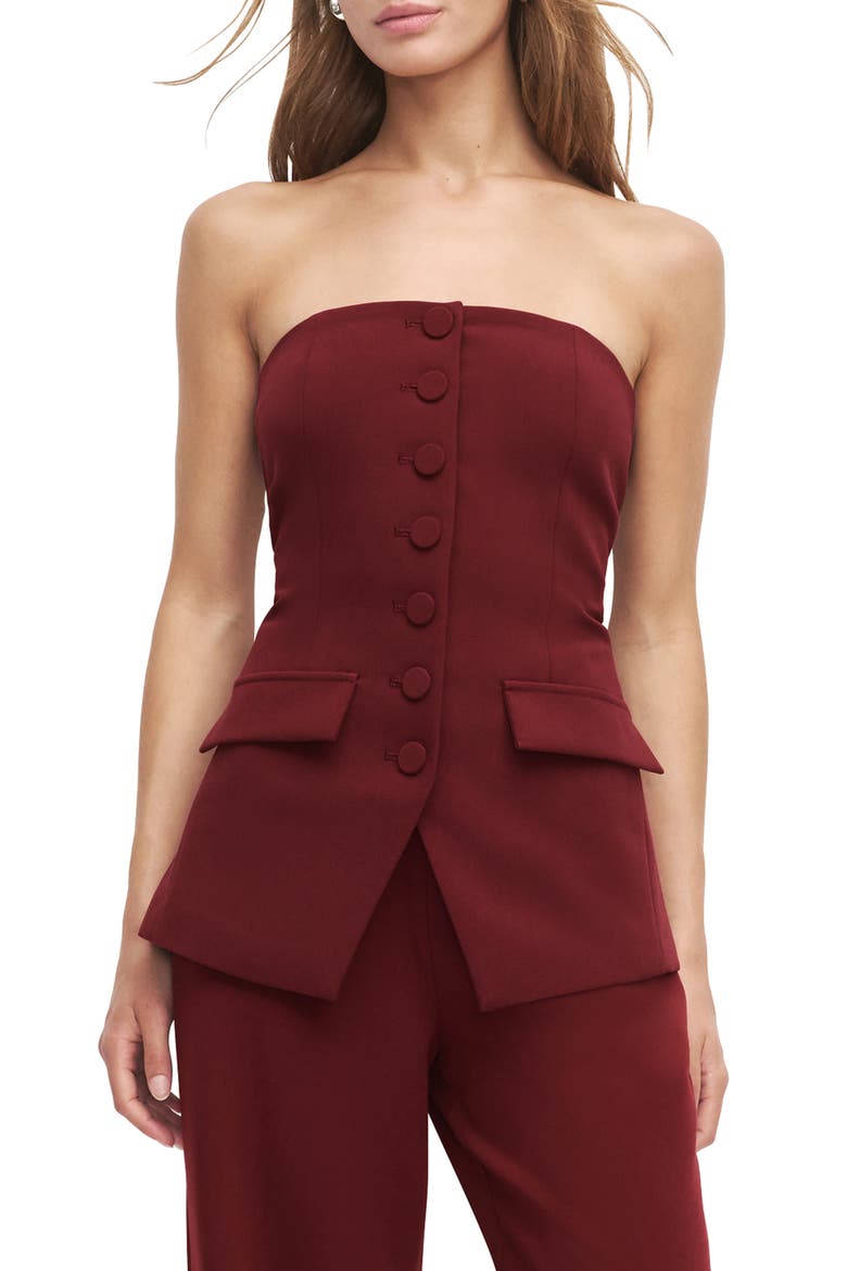 Phoebe The Dream Bustier Top, Alternate, color, VINO