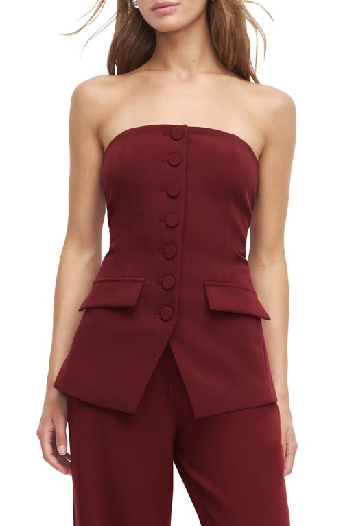Favorite Daughter Phoebe The Dream Bustier Top In Burgundy
