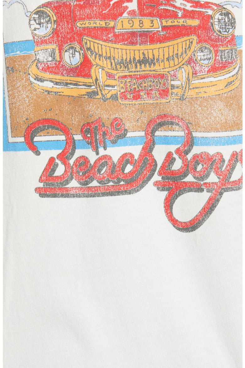 Beach Boys 1983 Tour Rolled Weekend Graphic Tee, Alternate, color, VINTAGE WHITE