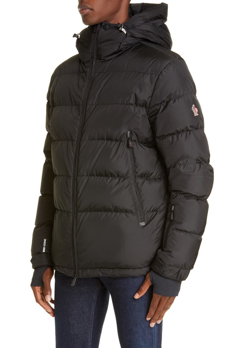 Grenoble Isorno Hooded Nylon Puffer Jacket, Main, color, BLACK