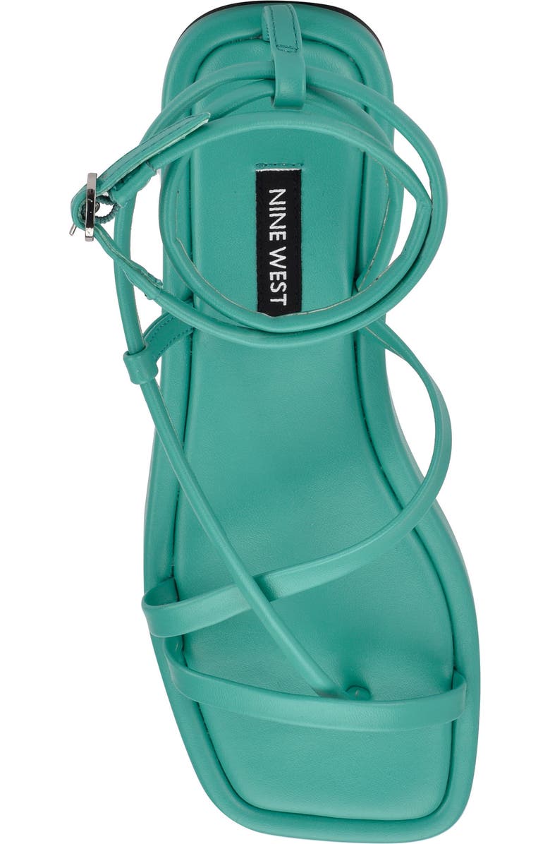 Nine West Waren Strappy Sandal, Alternate, color, Cyan Green