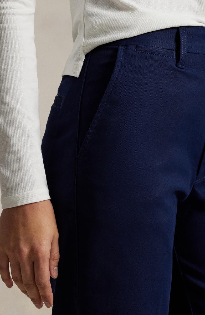 Polo Ralph Lauren Cotton Wide Leg Ankle Chinos, Alternate, color, Newport Navy