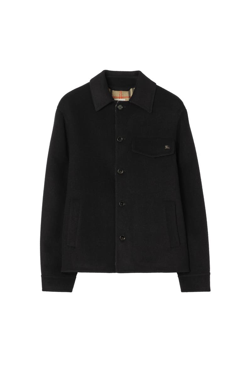 Wool Thorn Overshirt, Main, color, Black/sand beige