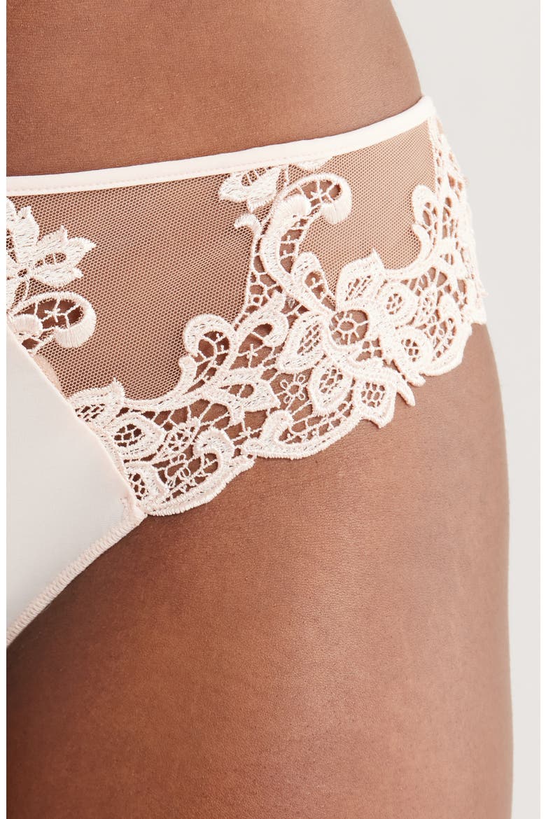 Saga Embroidered Bikini, Alternate, color, PINK BEIGE