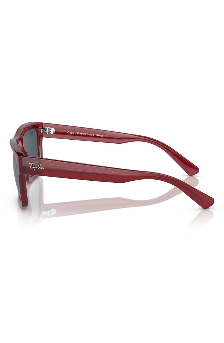 Ray-Ban Warren 57mm Rectangular Sunglasses, Alternate, color, Transparent Red