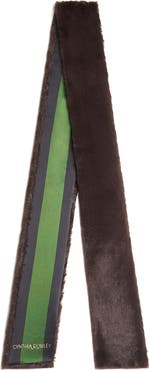 Cynthia Rowley Out East Faux Fur Silk Scarf