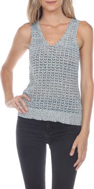 RAIN AND ROSE Open Knit Tank Top