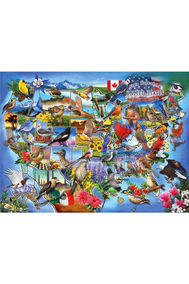 State Birds of the U.S. 1000 piece Jigsaw Puzzle for Adults, Alternate, color, Multicolor