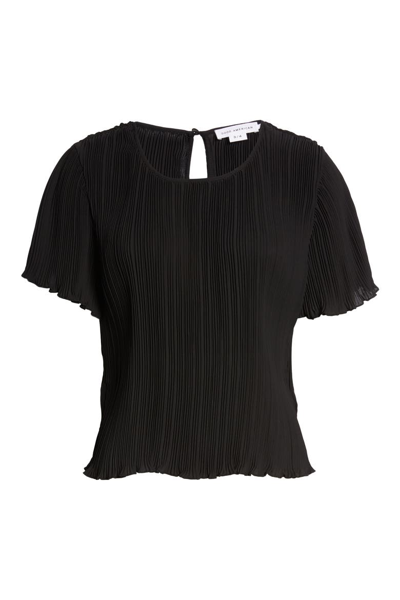 Plissé T-Shirt, Alternate, color, BLACK001