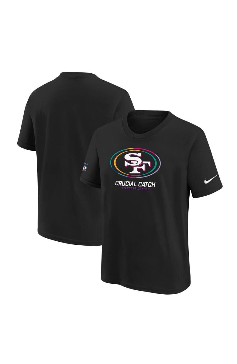 Nike Youth Nike  Black San Francisco 49ers 2024 NFL Crucial Catch T-Shirt, Main, color, Black