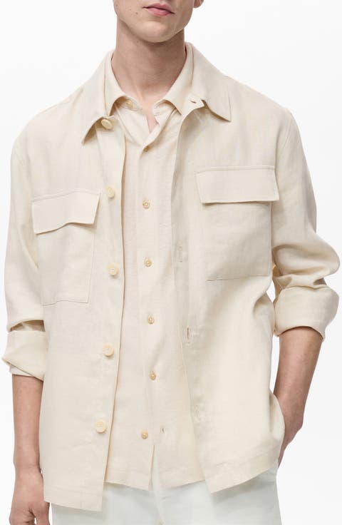 Linen Overshirt with Pockets